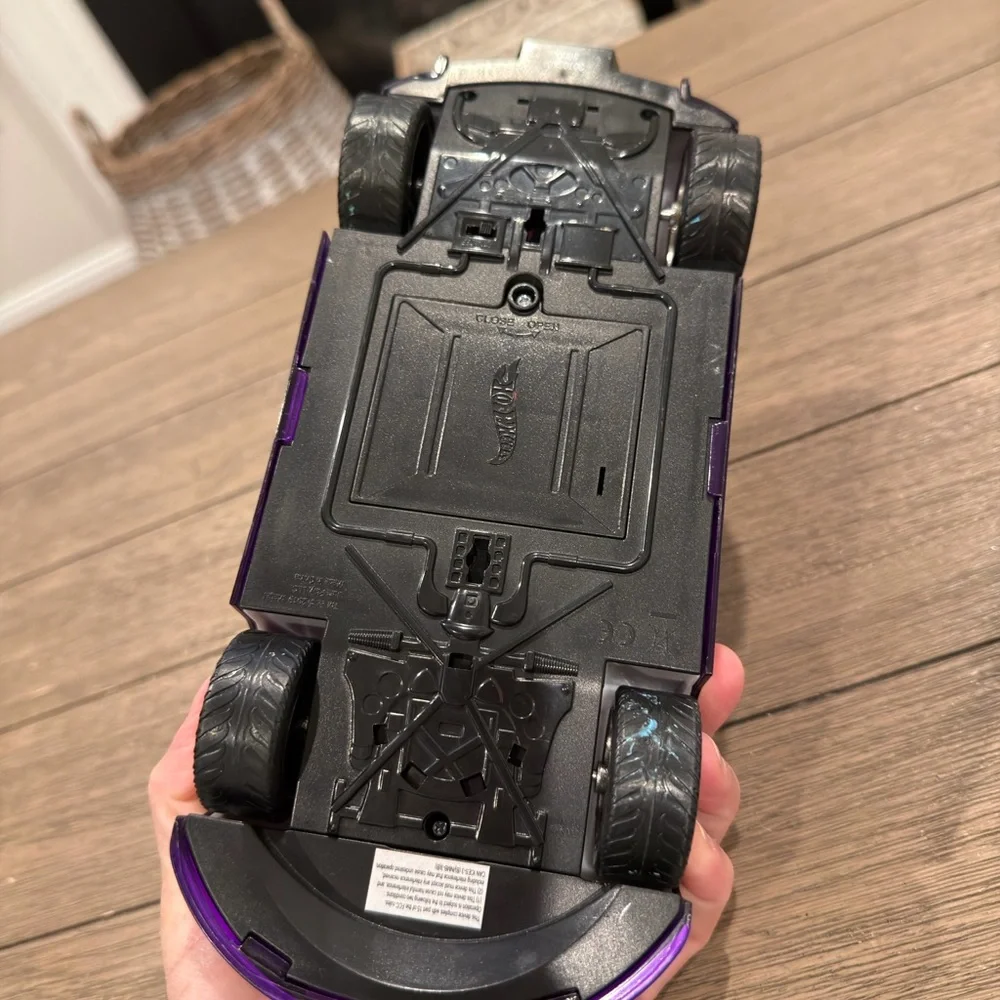 Vibrant Purple and Silver Toy Car